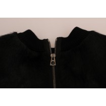 Dolce & Gabbana Jacke aus Wollmantel mit Blumenstickerei und Kristall