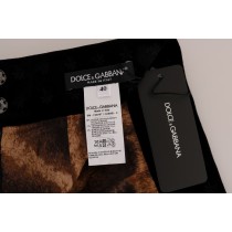Dolce & Gabbana Barock bestickter Bleistiftrock aus Samt