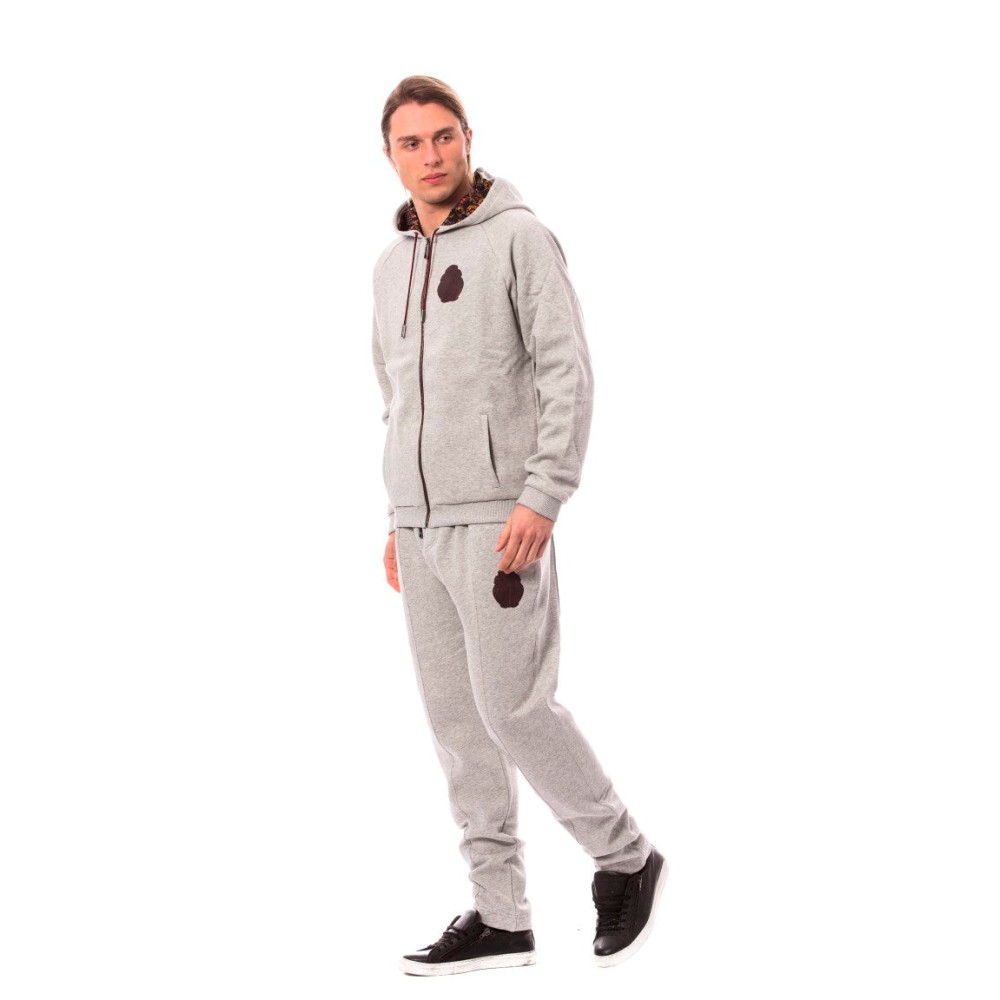 Billionaire Italian Couture Elegantes graues Baumwoll-Sweatuit-Ensemble