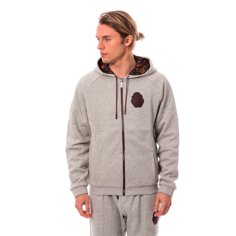 Billionaire Italian Couture Elegantes graues Baumwoll-Sweatuit-Ensemble
