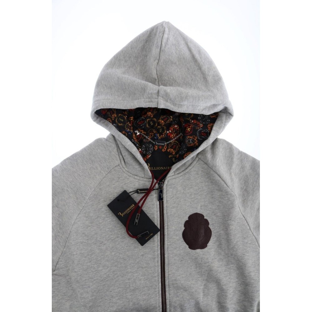 Billionaire Italian Couture Elegantes graues Baumwoll-Sweatuit-Ensemble