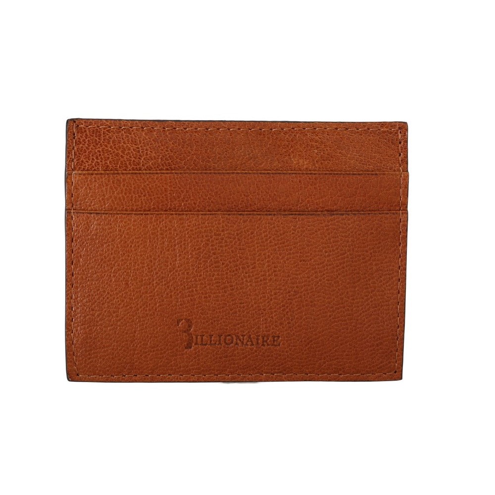 Billionaire Italian Couture Elegante Brieftasche für Männer aus Leder in Braun