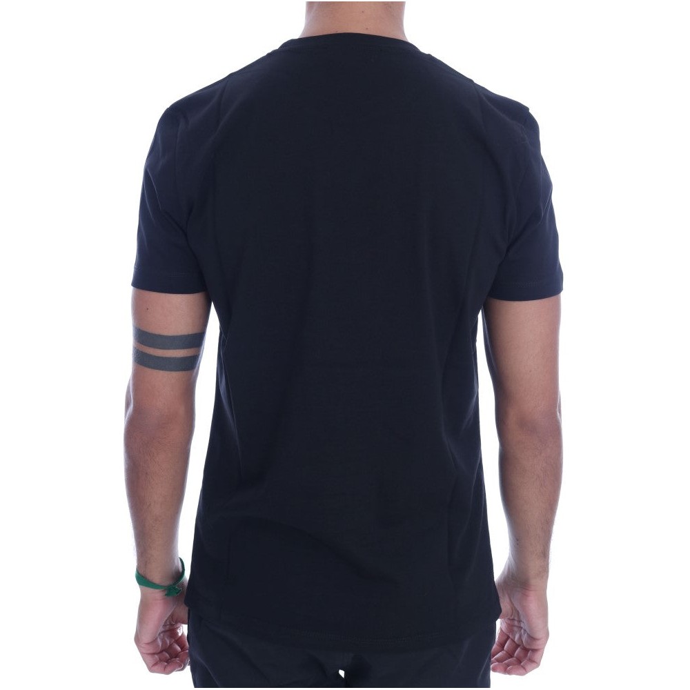 Frankie Morello Schickes schwarzes T-Shirt mit Rundhalsausschnitt und \'RIDERS\'-Motiv