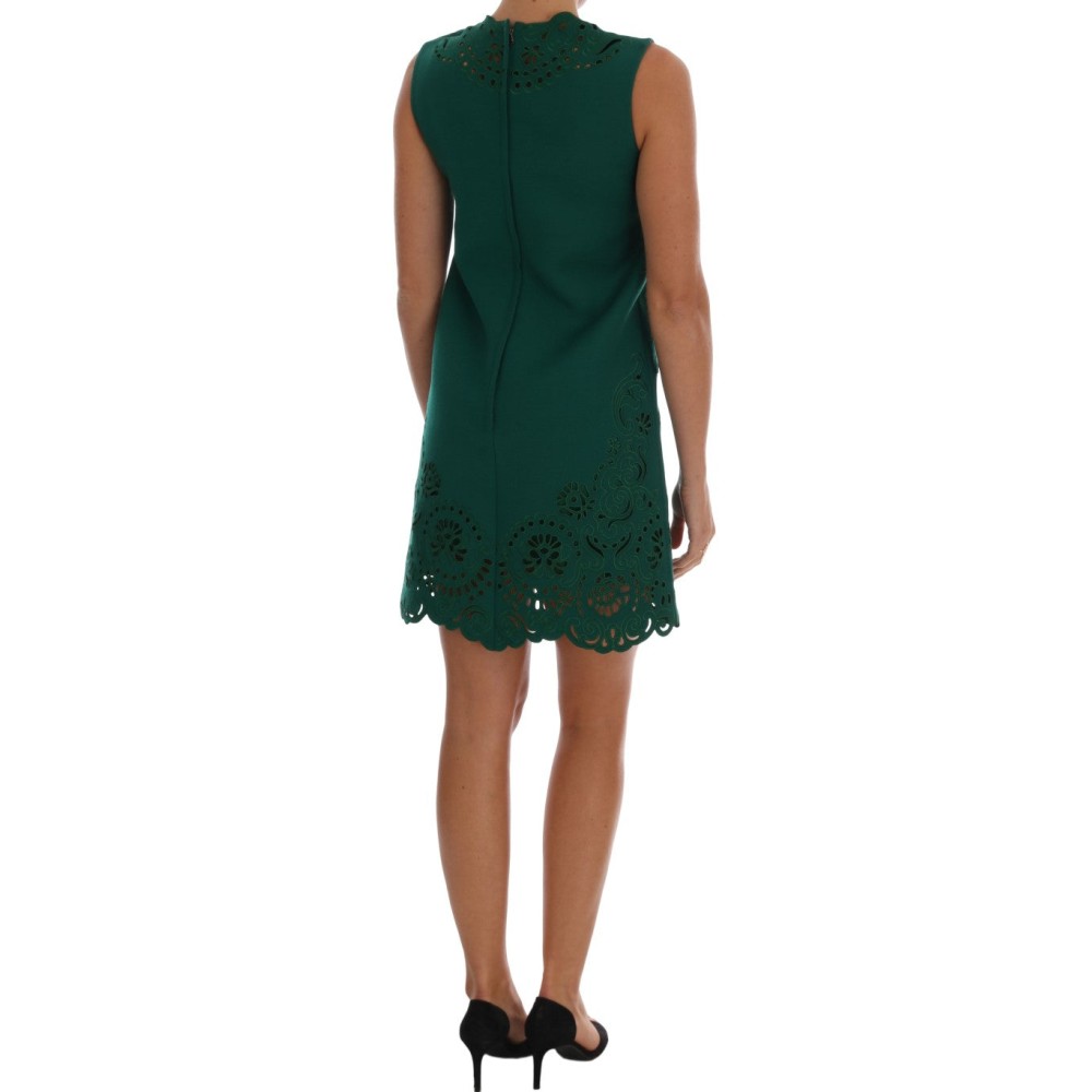 Dolce & Gabbana Elegantes grünes Etuikleid in A-Linie