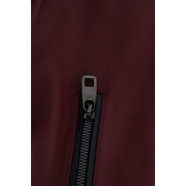 Dolce & Gabbana Strahlend rote Biker-Motorradjacke aus Leder