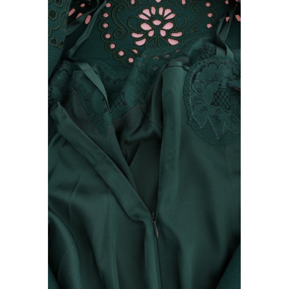 Dolce & Gabbana Elegantes grünes Etuikleid in A-Linie
