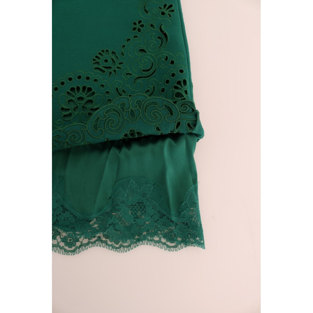 Dolce & Gabbana Elegantes grünes Etuikleid in A-Linie