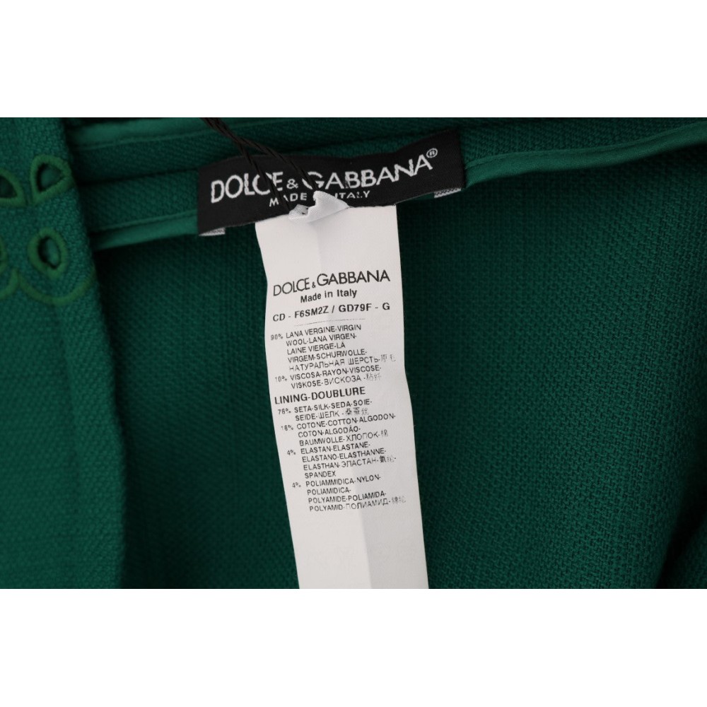 Dolce & Gabbana Elegantes grünes Etuikleid in A-Linie