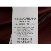 Dolce & Gabbana Strahlend rote Biker-Motorradjacke aus Leder