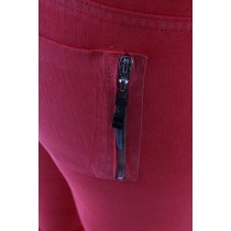 Costume National Strahlend rote superschmale Designerjeans