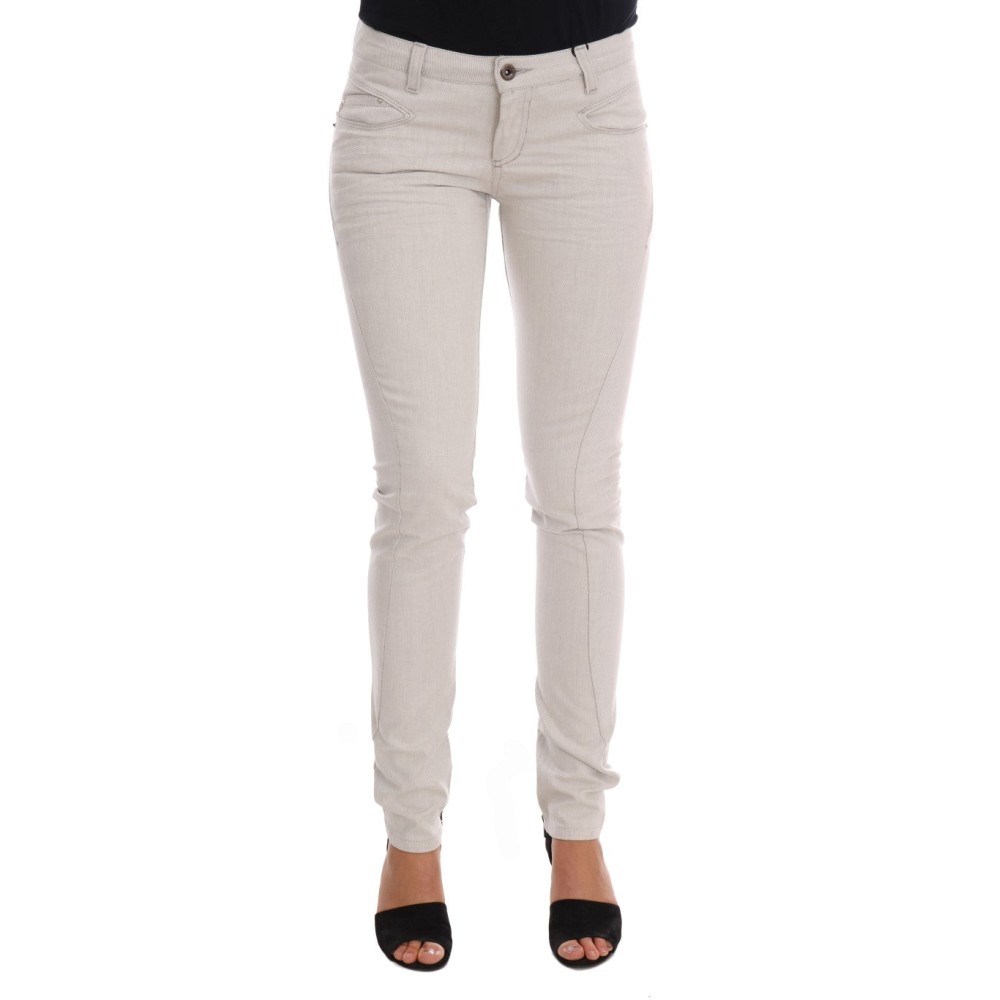 Costume National Schicke weiße Slim-Fit Stretch Jeans