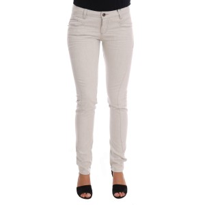 Costume National Schicke weiße Slim-Fit Stretch Jeans
