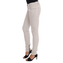 Costume National Schicke weiße Slim-Fit Stretch Jeans