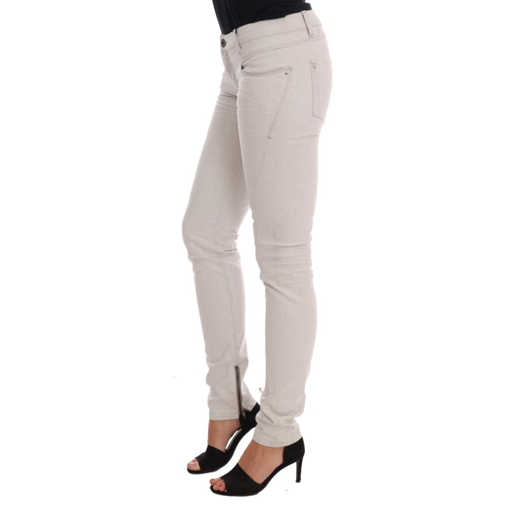 Costume National Schicke weiße Slim-Fit Stretch Jeans
