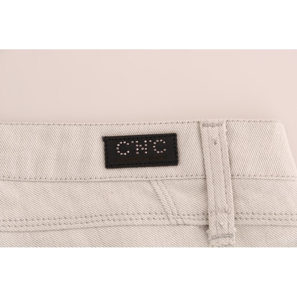 Costume National Schicke weiße Slim-Fit Stretch Jeans