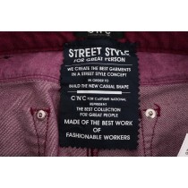 Costume National Glatte rote Straight Fit Luxus Jeans