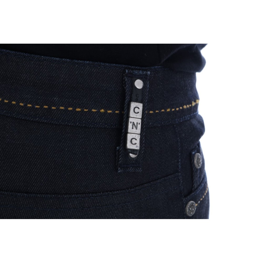 Costume National Schicke dunkelblaue Super Slim Fit Jeans