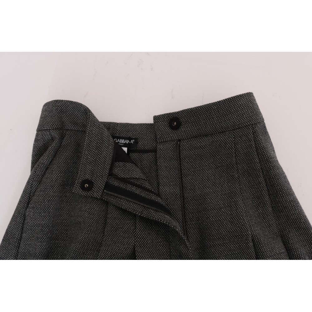 Dolce & Gabbana Schicke Mini-Shorts aus Wolle mit hoher Taille