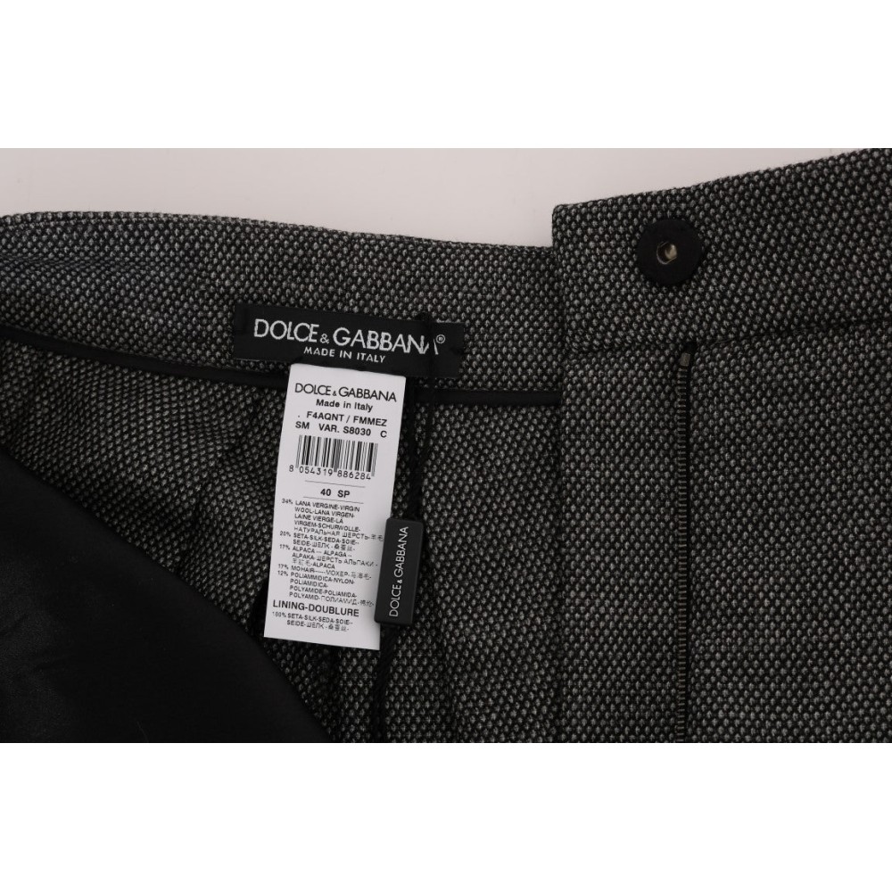 Dolce & Gabbana Schicke Mini-Shorts aus Wolle mit hoher Taille