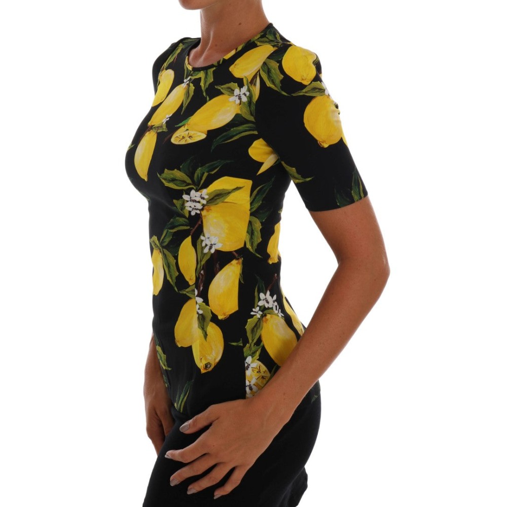 Dolce & Gabbana Seidenbluse mit sizilianischem Zitronendruck