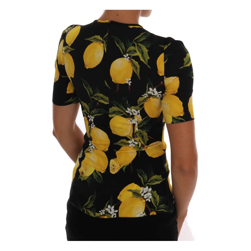 Dolce & Gabbana Seidenbluse mit sizilianischem Zitronendruck