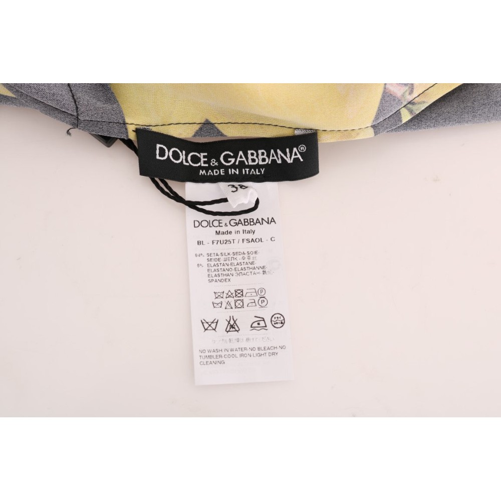 Dolce & Gabbana Seidenbluse mit sizilianischem Zitronendruck
