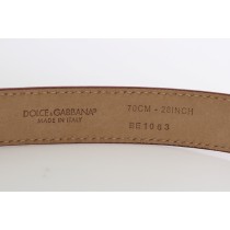 Dolce & Gabbana Gepunkteter Schlangenhautgürtel mit Silberschnalle