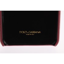 Dolce & Gabbana Schicke rosa Leder-Kristall iPhone Tasche