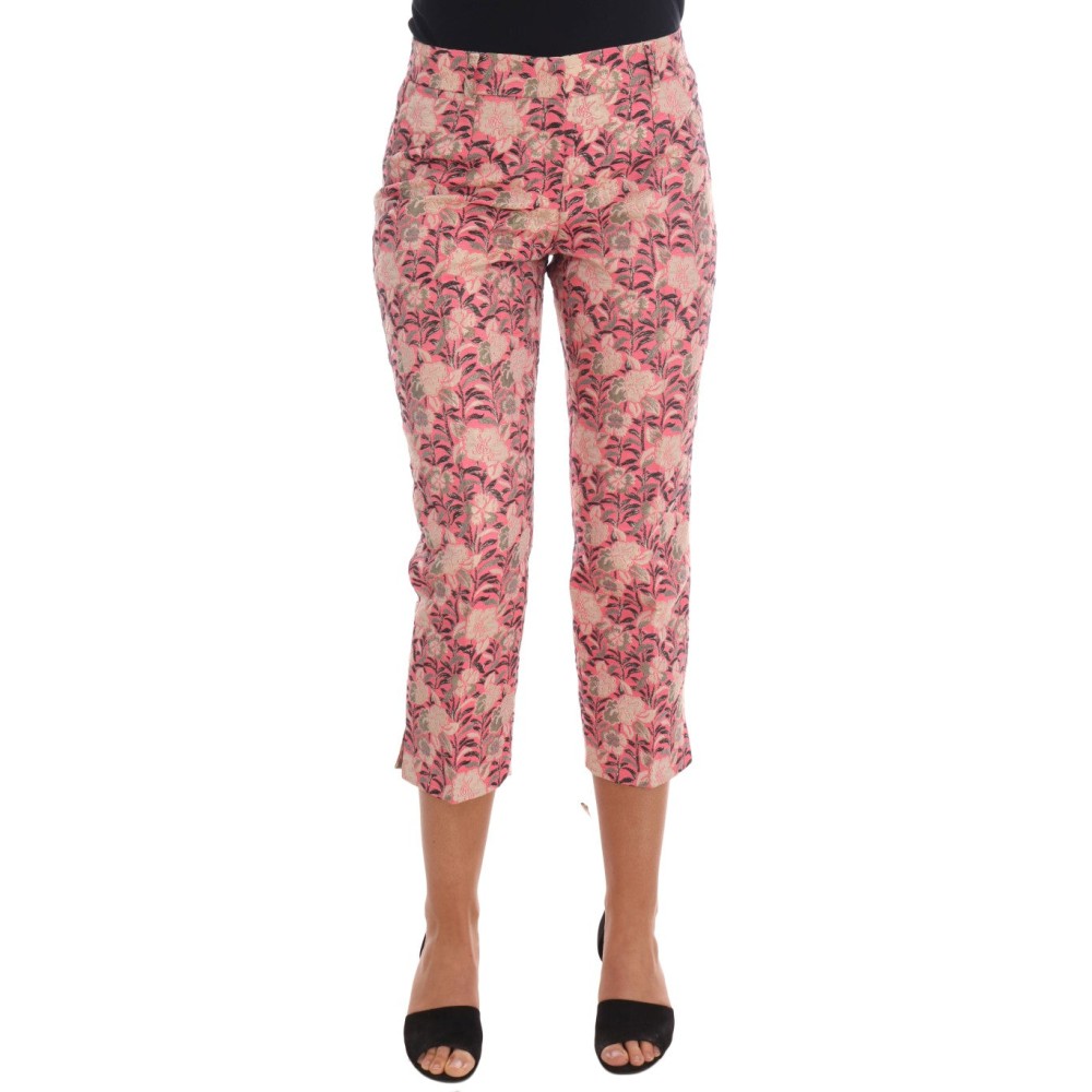 Dolce & Gabbana Elegante Brokat-Hose mit Blumenmuster