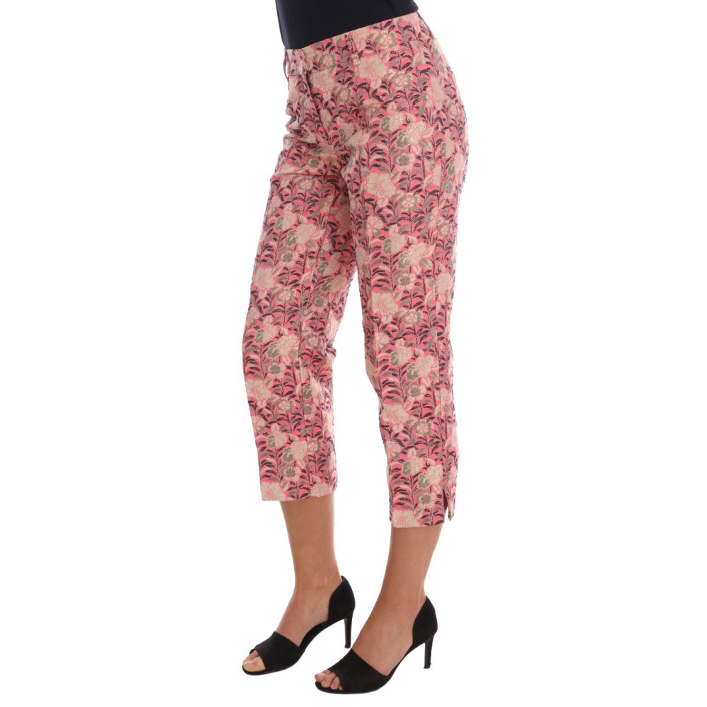 Dolce & Gabbana Elegante Brokat-Hose mit Blumenmuster