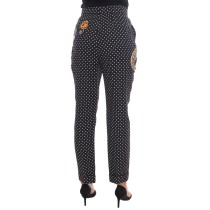 Dolce & Gabbana Elegante Hose mit Polka-Dot-Verzierung