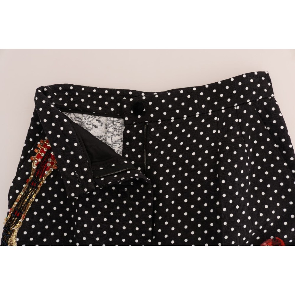 Dolce & Gabbana Elegante Hose mit Polka-Dot-Verzierung