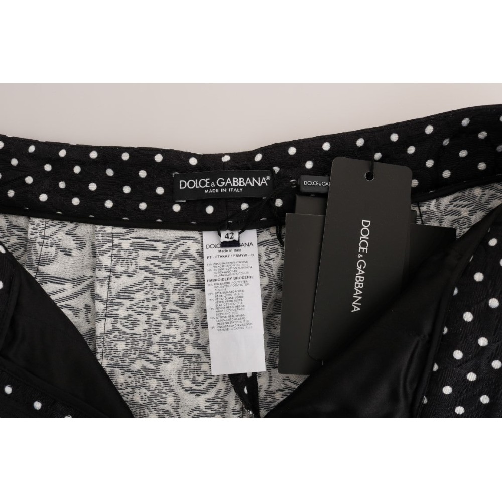 Dolce & Gabbana Elegante Hose mit Polka-Dot-Verzierung