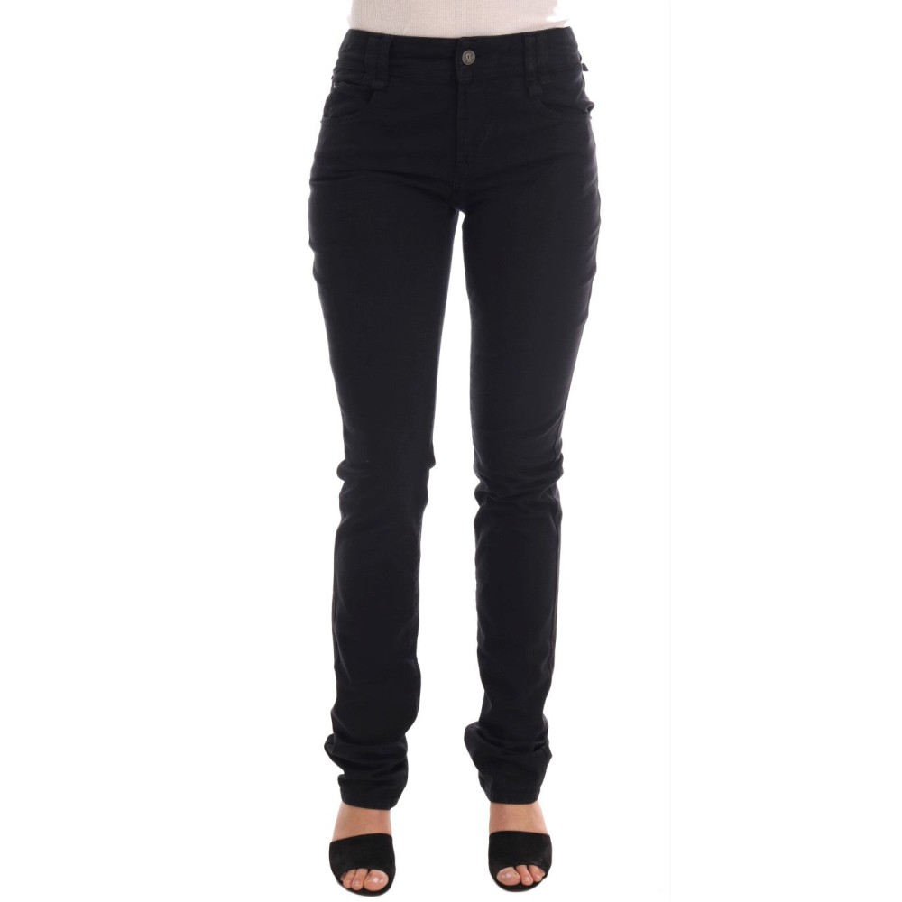 John Galliano Schicke schwarze Regular Fit Denim Jeans