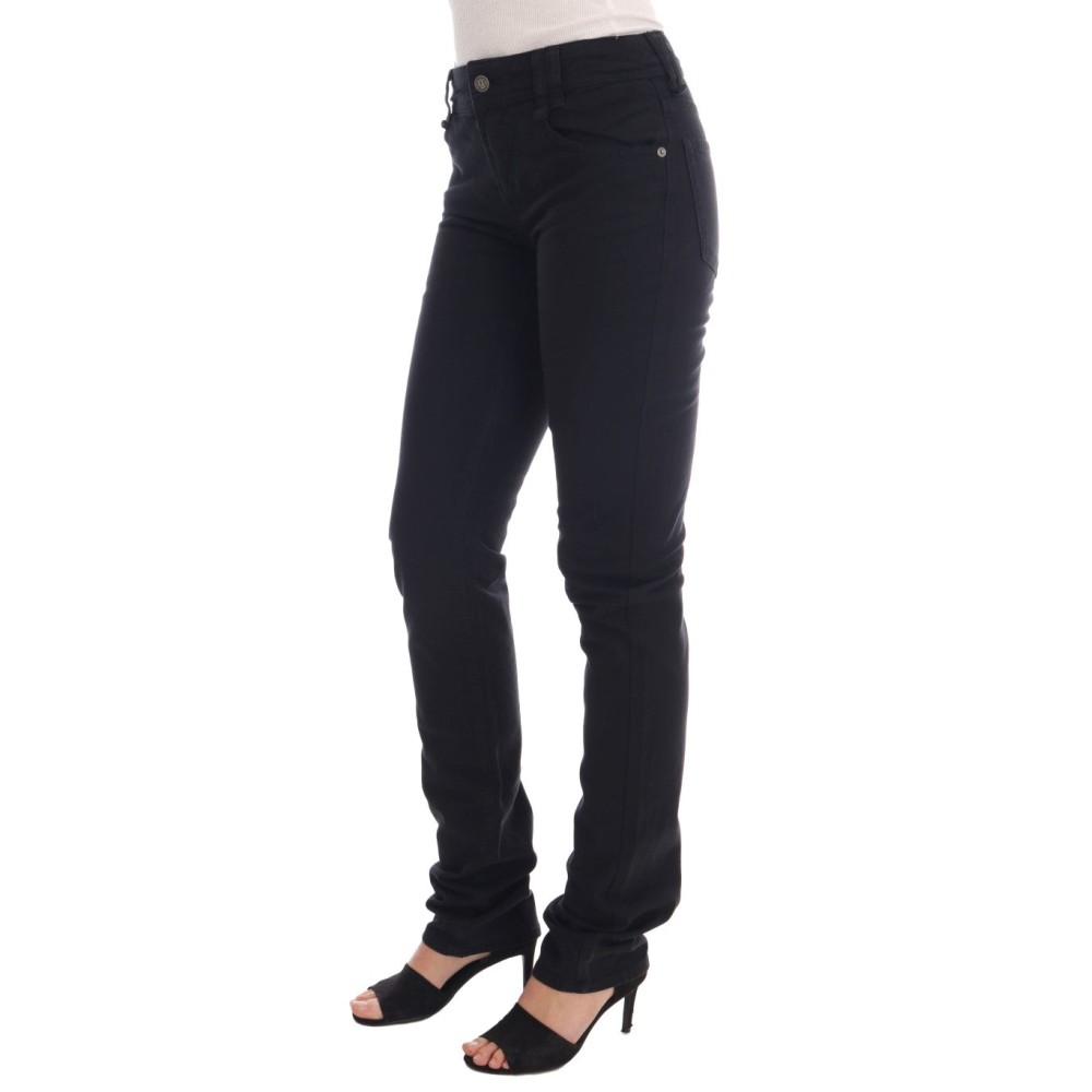 John Galliano Schicke schwarze Regular Fit Denim Jeans