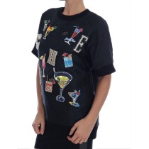 Dolce & Gabbana Schwarzer Pullover mit verzauberten Kristallen