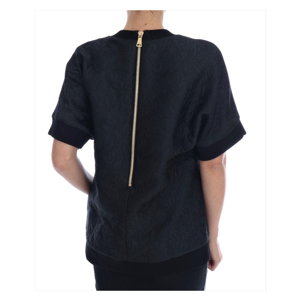 Dolce & Gabbana Schwarzer Pullover mit verzauberten Kristallen