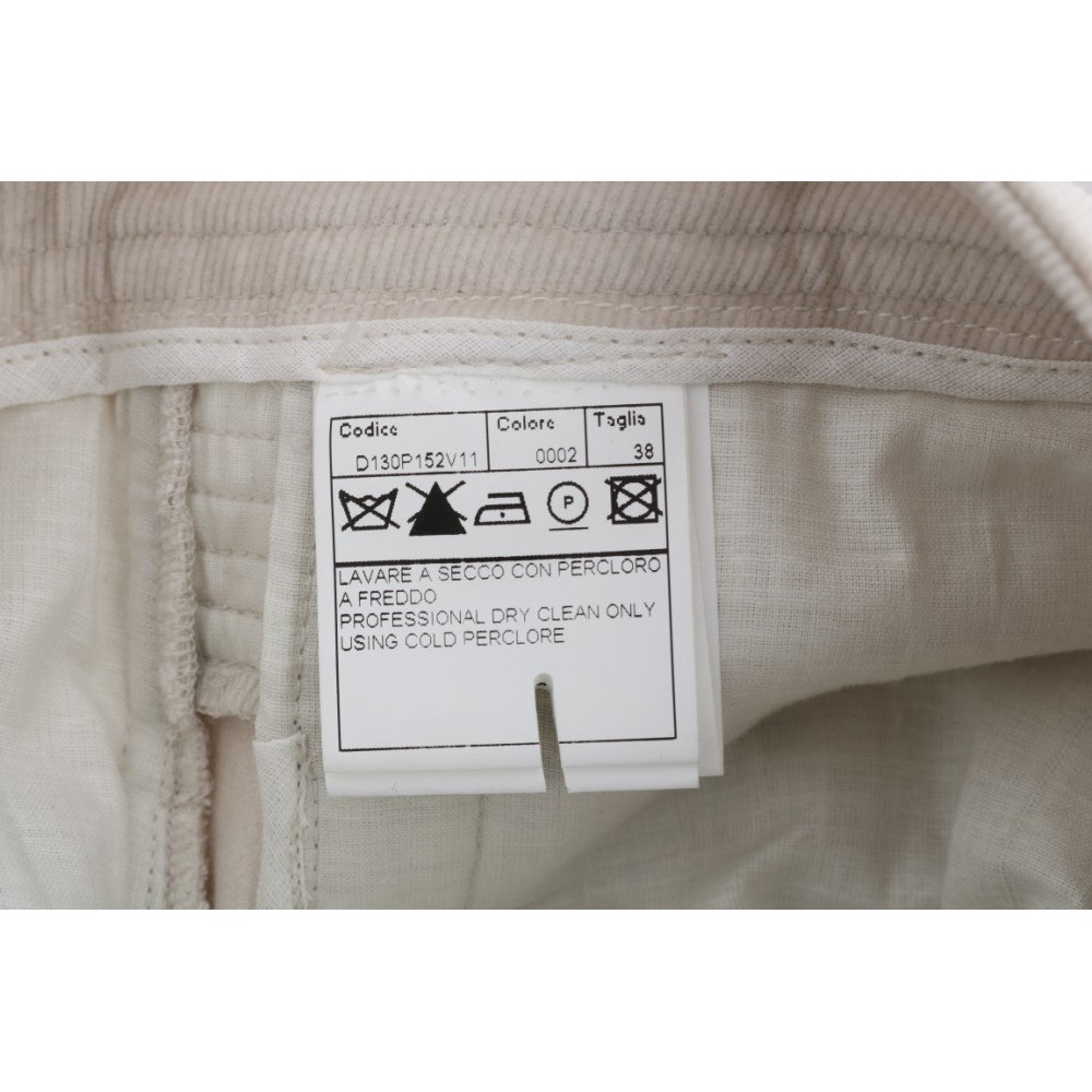 Ermanno Scervino Schicke beigefarbene Kordhosen mit schmaler Passform