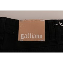 John Galliano Schicke schwarze Regular Fit Denim Jeans