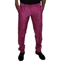 Dolce & Gabbana Elegante graue Kaschmirhose mit hoher Taille