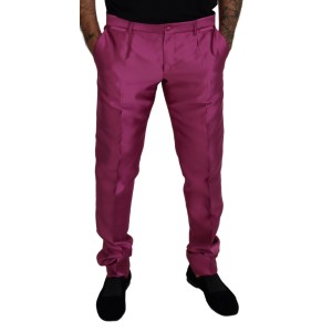 Dolce & Gabbana Elegante graue Kaschmirhose mit hoher Taille