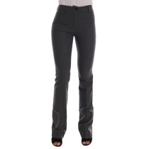 Dolce & Gabbana Elegante graue Kaschmirhose mit hoher Taille