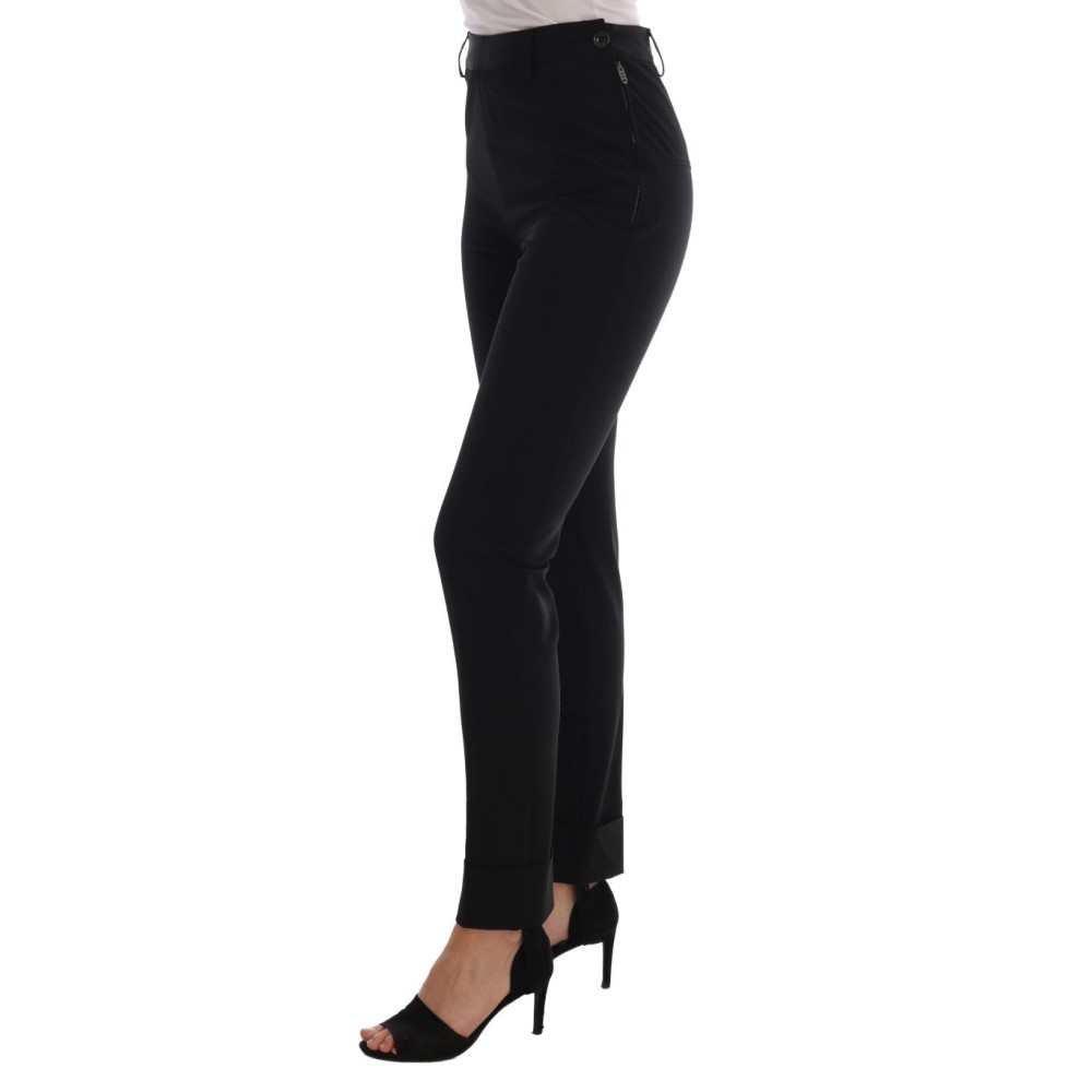 Ermanno Scervino Schlanke schwarze Steigbügel-Leggings