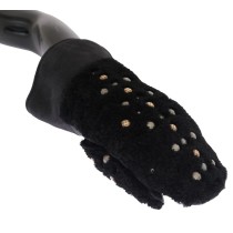 Dolce & Gabbana Beschlagene schwarze Lederhandschuhe für Herren