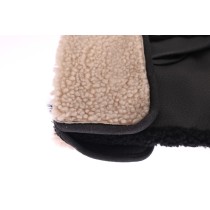 Dolce & Gabbana Beschlagene schwarze Lederhandschuhe für Herren