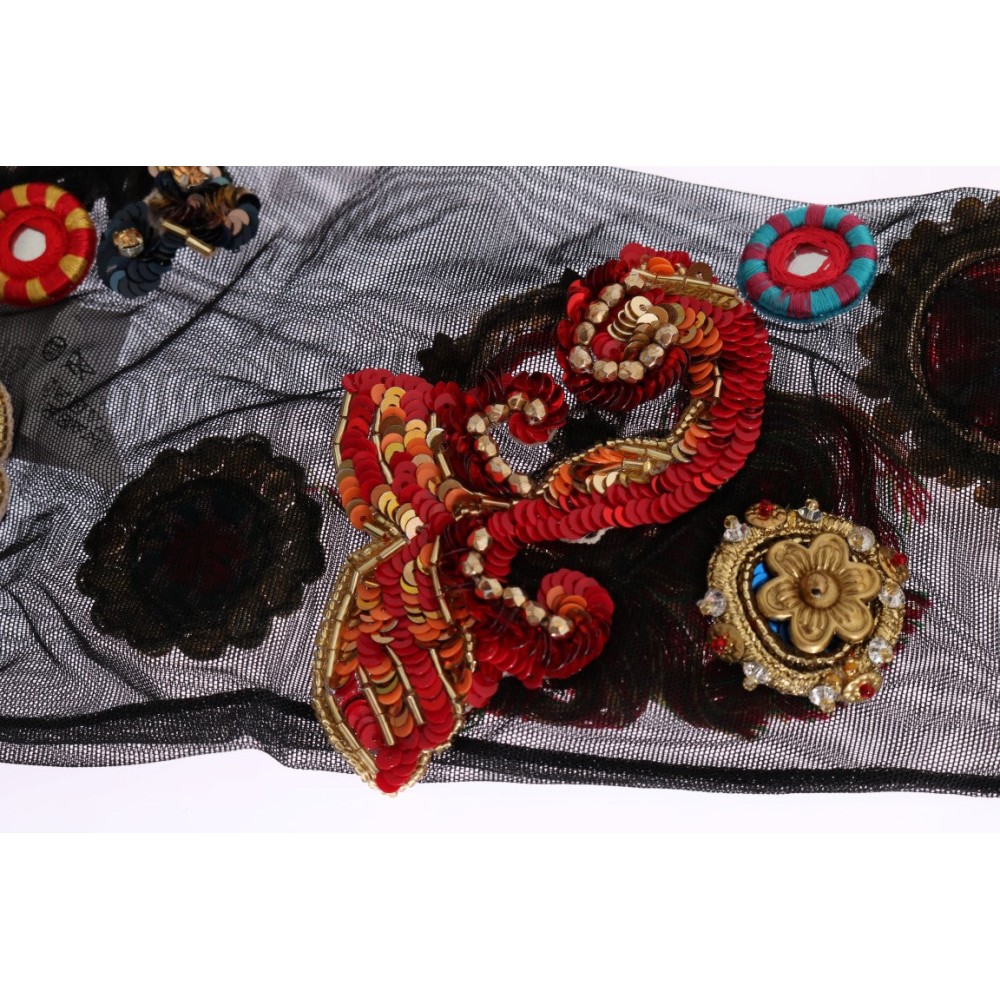 Dolce & Gabbana Elegante verschönerte Kristallstrümpfe