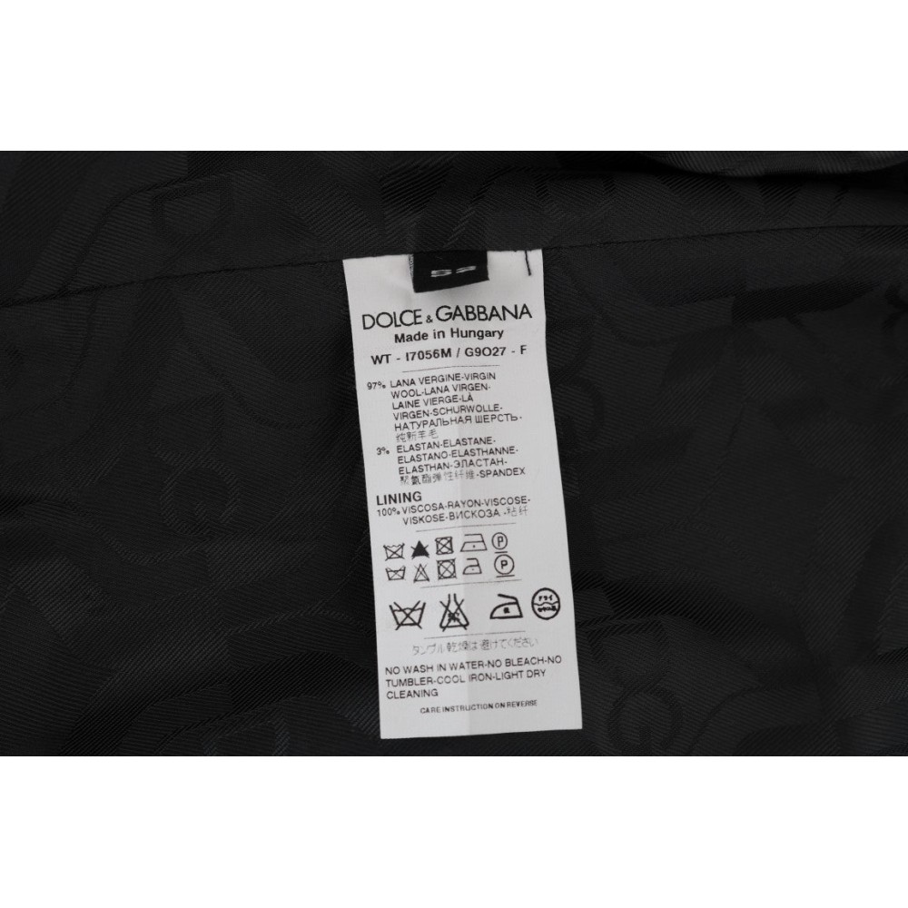 Dolce & Gabbana Elegante Graue Gestreifte Weste Weste
