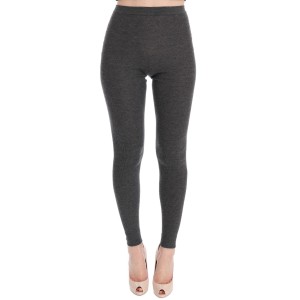 Dolce & Gabbana Schicke graue Kaschmirstrumpfhose mit hoher Taille