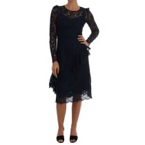 Dolce & Gabbana Elegantes Kleid mit floraler Spitze in A-Linie