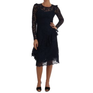 Dolce & Gabbana Elegantes Kleid mit floraler Spitze in A-Linie